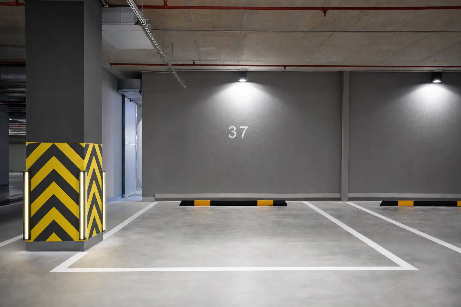 Clean parking spot